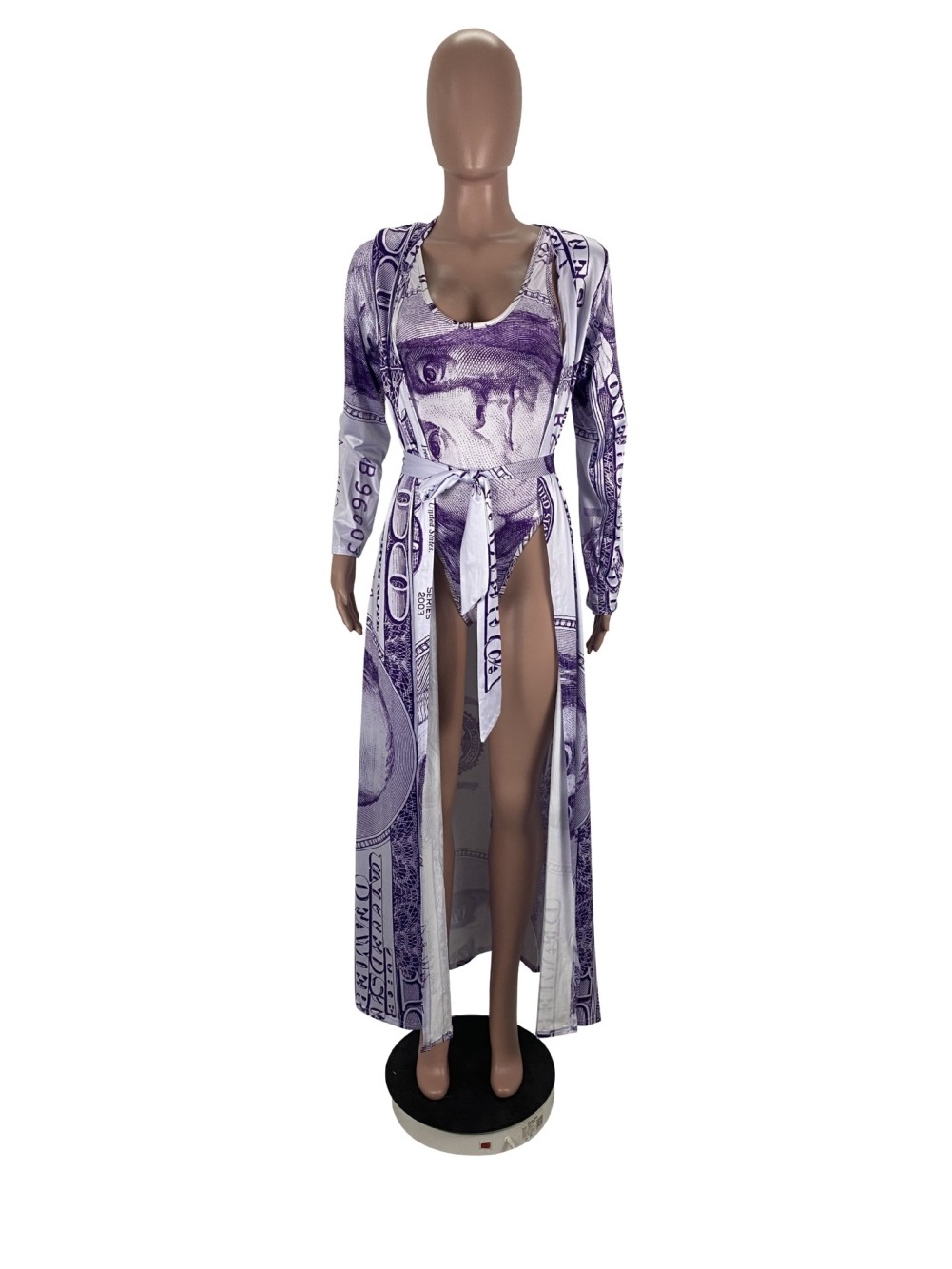 Wholesale Print One Piece Swimwear with Matching Cover Up Global Lover