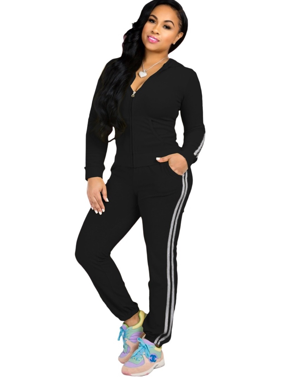 Wholesale Fall Blank Pockets Hoodie Tracksuit | Global Lover