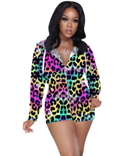 Autumn Colorful Long Sleeve Hoody Rompers