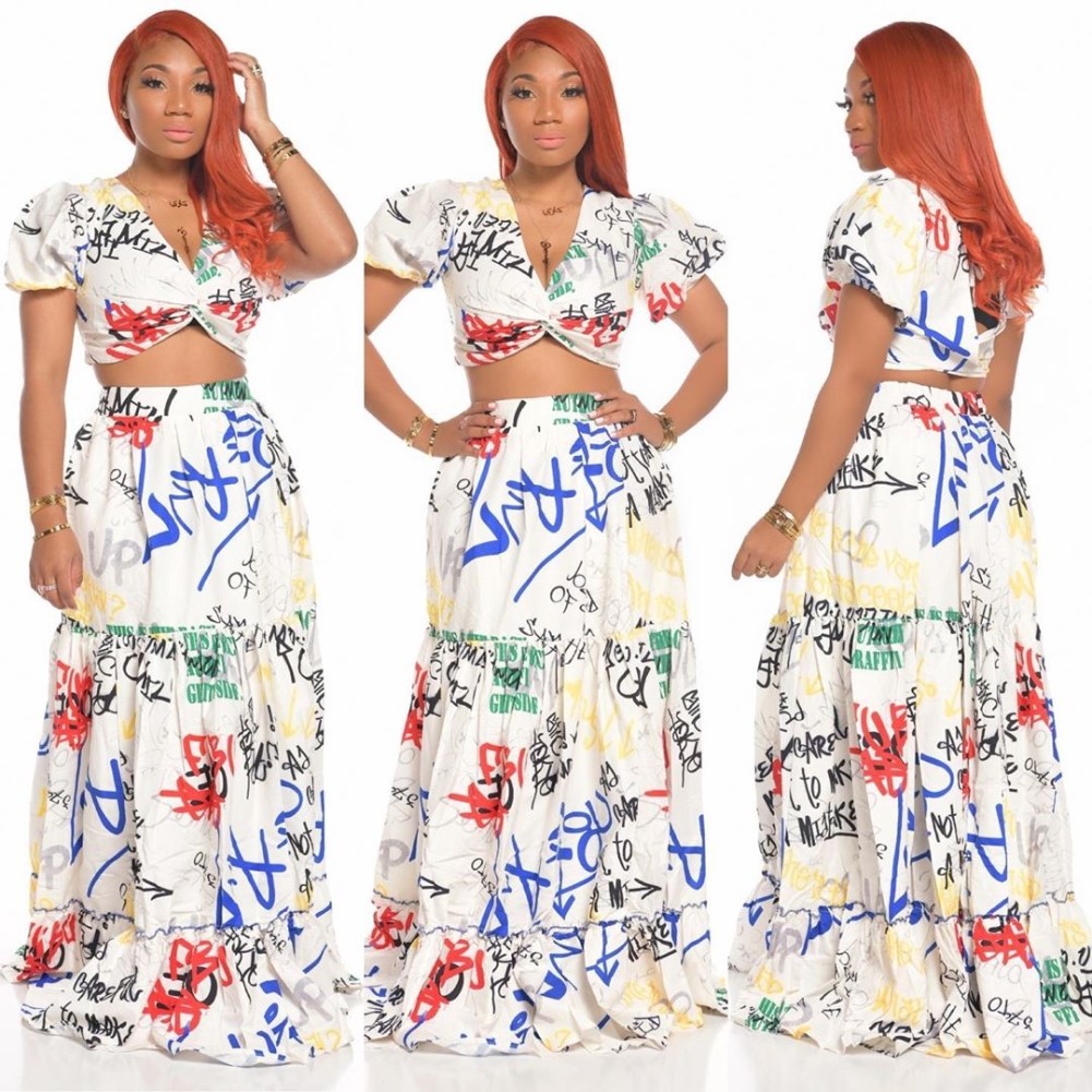 matching crop top and pants set