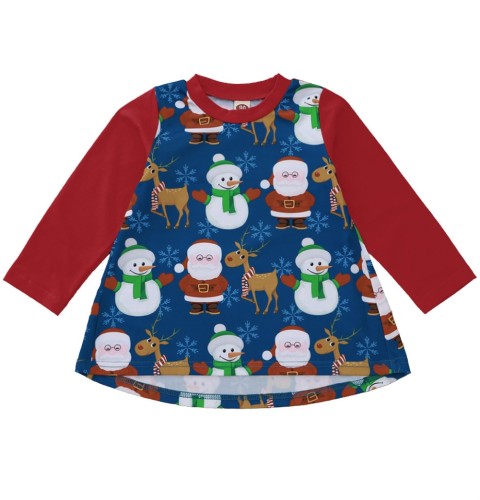 Baby Girl Print A-line Christmas Dress