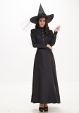 Halloween Black Witch Long Costume Set