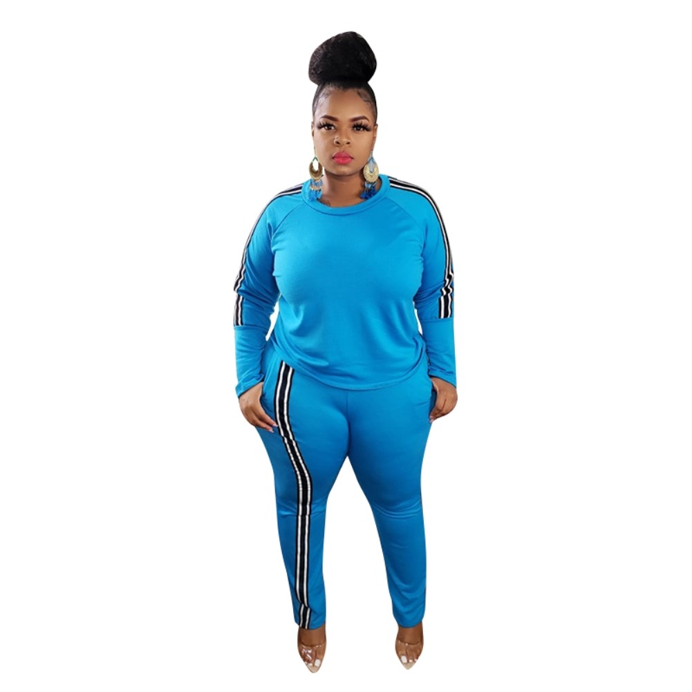 Wholesale Plus Size Autumn 2pc Matching Shirt and Pants Set | Global Lover