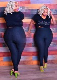 Plus Size High Waist Fitted Leggings
