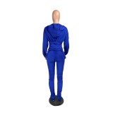 Solid Color 2pc Stacked Tracksuit with Full Sleeves