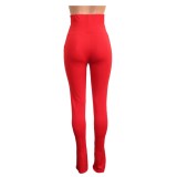 Solid Color High Waist Sexy Tight Pants