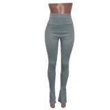Solid Color High Waist Sexy Tight Pants