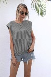 Summer Stripes Print O-Neck Regular Shirt