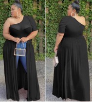 Grote maat One Shoulder Onregelmatige Party Top