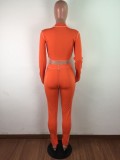 Autumn Sexy Two Piece Bodycon Crop Top and Pants Set