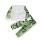 Kids Boy Autumn Animal Print Hoody Shirt and Pants Set