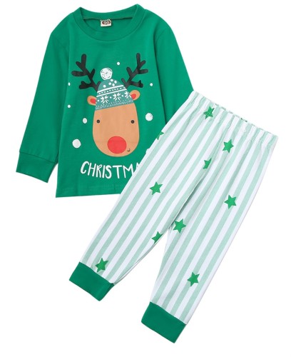 Set pigiama con pantaloni natalizi 2 pezzi per bambino