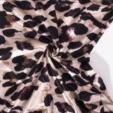 Sexy Leopard Print Strap Mini Club Dress