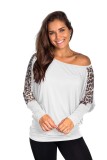 Autumn Bat Sleeved Leopard Print Regular Shirt