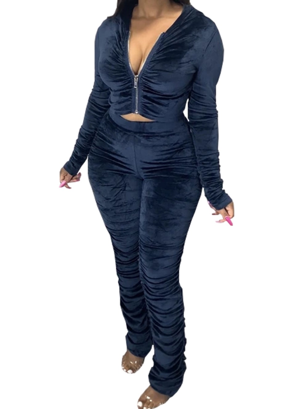 matching velvet tracksuit set