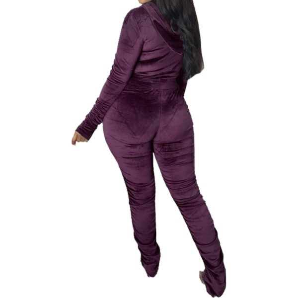 matching velvet tracksuit set