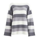 Autumn Striped O-Neck Loose Pullover Sweaters