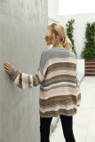 Autumn Stripes Round Neck Loose Pullover Sweater