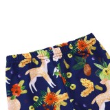 Kids Girl Autumn Print Top and Pants Pajama Set