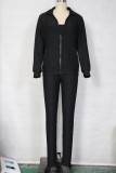 Autumn Sports Fitness Jumpsuit with Matching Jacket