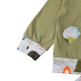 Kids Boy Autumn Animal Print Hoodie Top and Pants Set