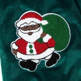 Baby Boy Christmas Santa Claus Green Rompers Jumpsuit
