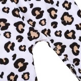 Baby Girl Autumn Leopard Print Ruffles Rompers Jumpsuit