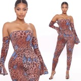 Party Sexy Butterfly Off Shoulder Bodysuit and Legging Set