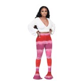 Sexy High Waist Bell Bottom Colorful Pants