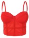 Red Sexy Push Up Strap Crop Top