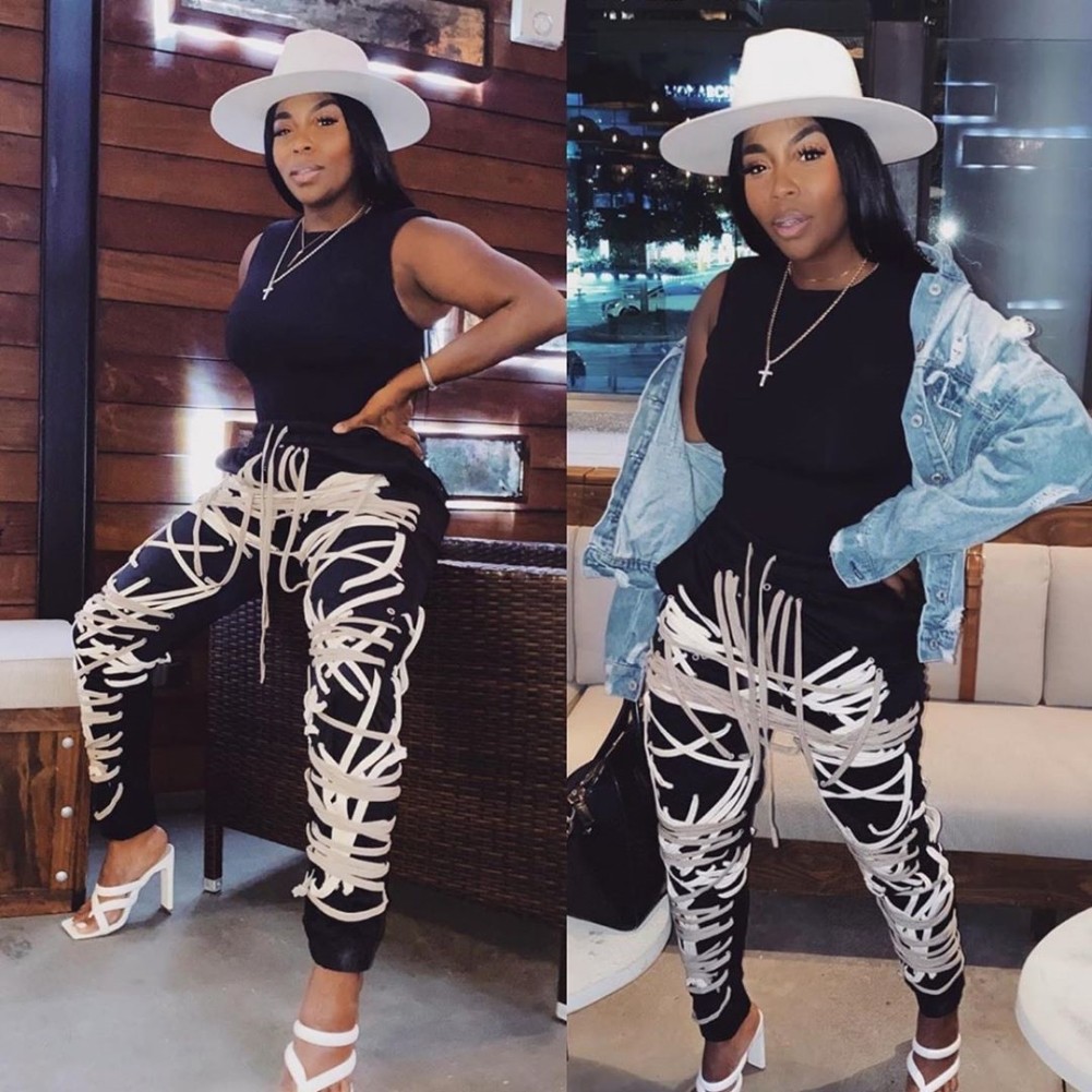 Wholesale Stylish Strings High Waist Track Pants | Global Lover