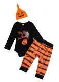 Baby Boy Halloween 3pc Print Pants Set