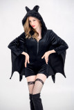 Halloween Bat Women Black Costume Set