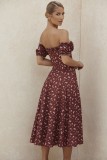 Summer Romantic Vintage Strapless Floral Prom Dress