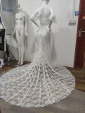Pregenant Full Lace Sweetheart Fishtail Wedding Dress