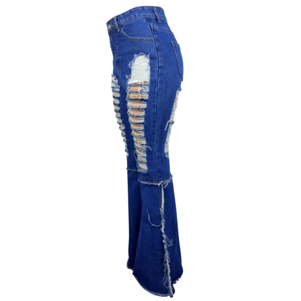 bell bottom ripped jeans