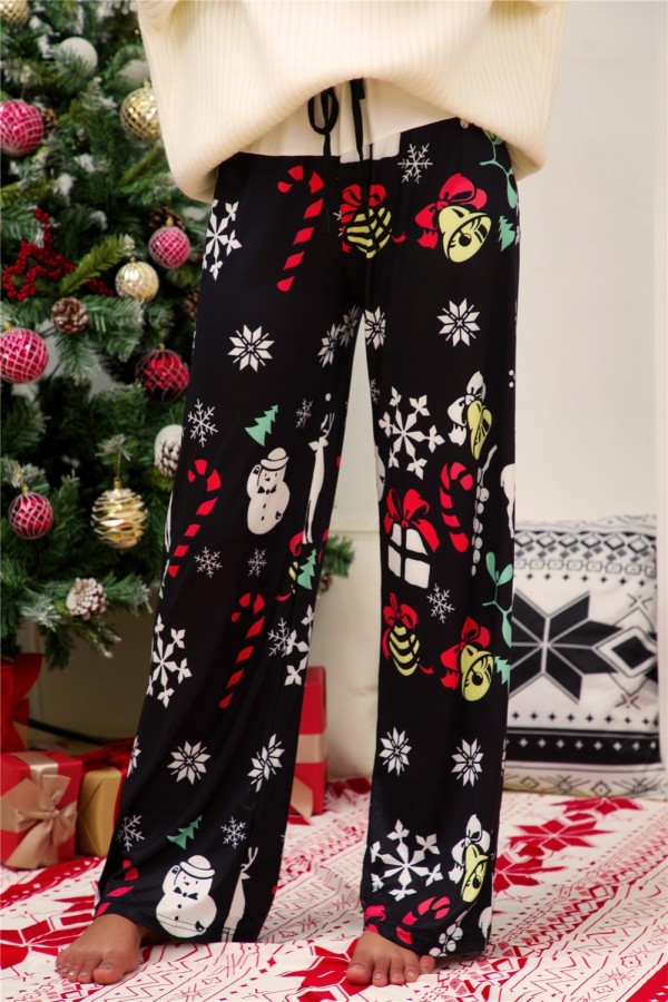 Christmas Print Pajama Trousers