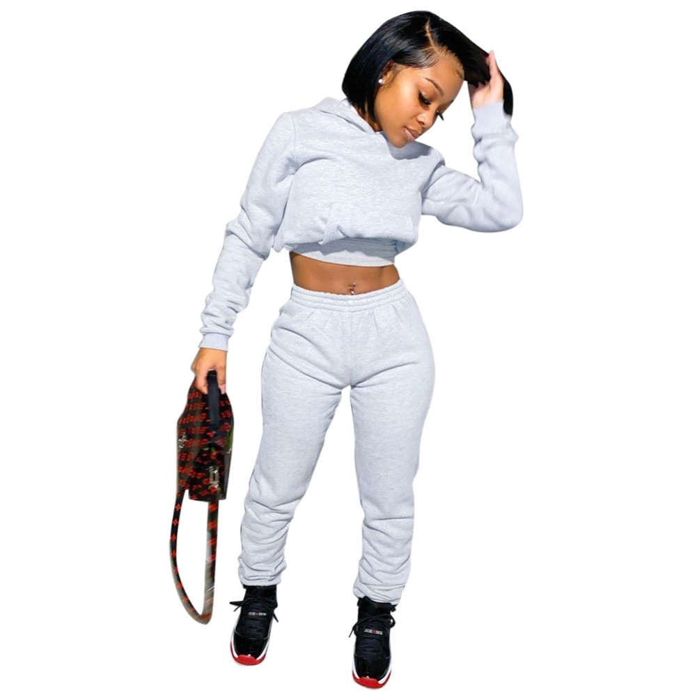 crop top sweatsuit outfit