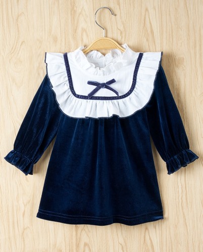 Baby Girl Autumn A-Line Velvet Dress