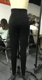 Sexy Black High Waist Slit Leggings