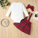Baby Girl Print Christmas 3pc Skirt Set