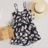 Summer Casual Floral Strap Rompers