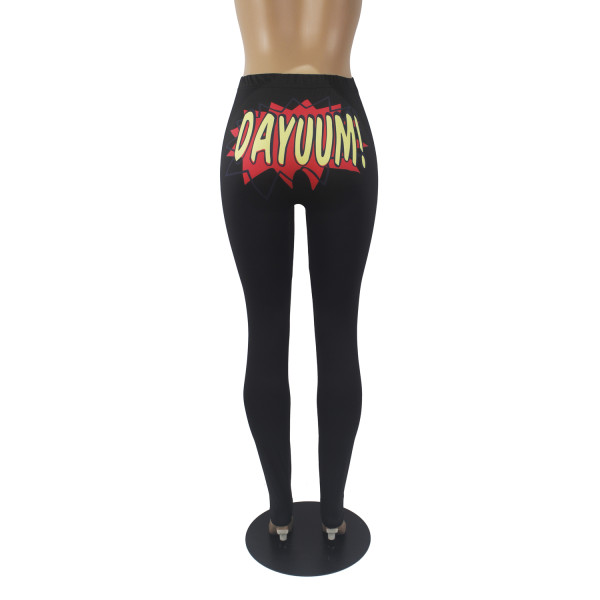 Wholesale Autumn Print Tight Jogger Leggings | Global Lover