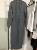 Winter Grey Round Neck Long Sheather Sweater Dress