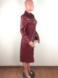 Winter African Leather Blouse Dress