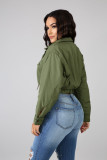 Winter Button Up Pocketed Short Jacket