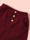 Kids Girl Autumn Print Contrast Shirt and Mini Skirt Set