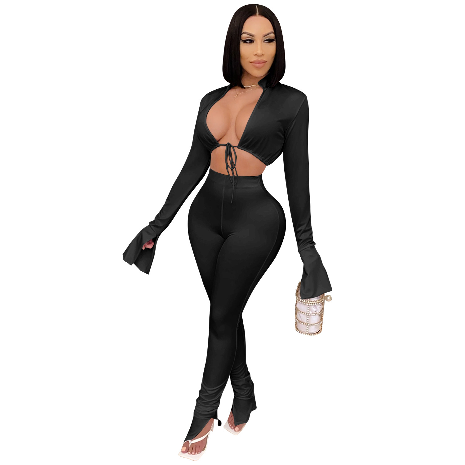 crop top and pants