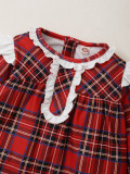 Baby Girl Autumn Plaid Print A-Line Dress