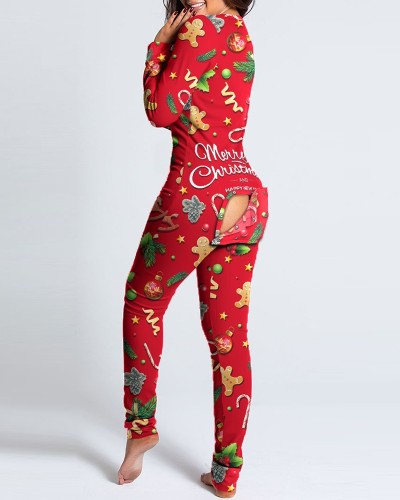 Christmas Sexy Openable Hips Onesie Pajama